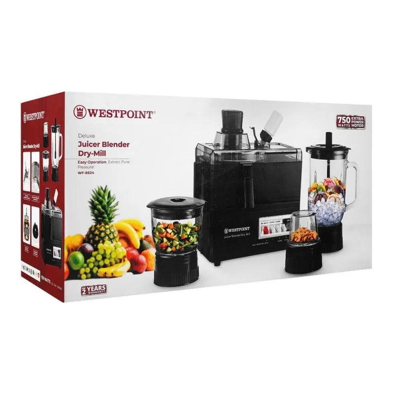 west point deluxe juicer, blender, dry mil, 750w, 220 240v, wf 8824 image2