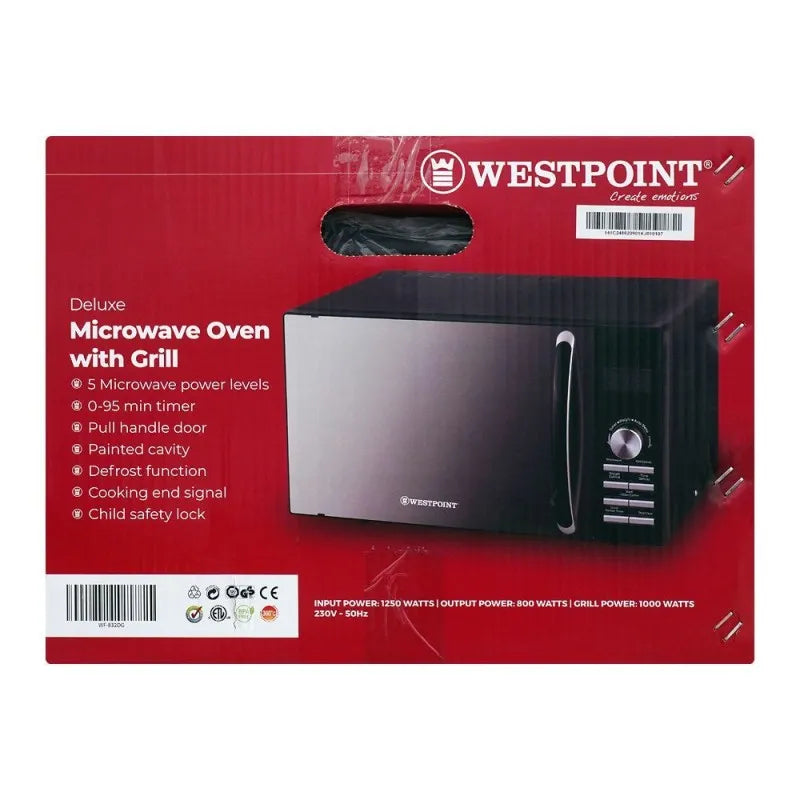 west point deluxe microwave oven with grill, 30 liters, wf 832dg image4