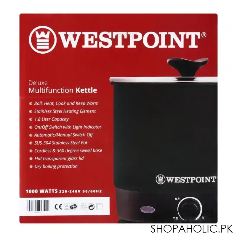 west point deluxe multi function kettle, 1.8l, wf 6275 image3