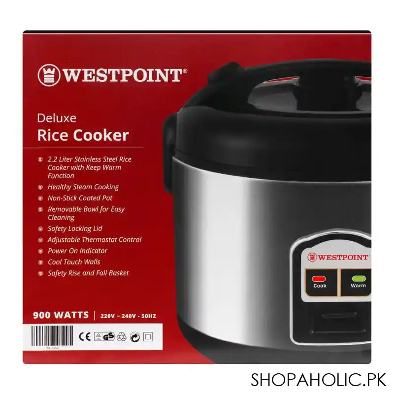 West Point Deluxe Non-Stick Rice Cooker, 2.2L, 900W, WF-5350 - Image 4