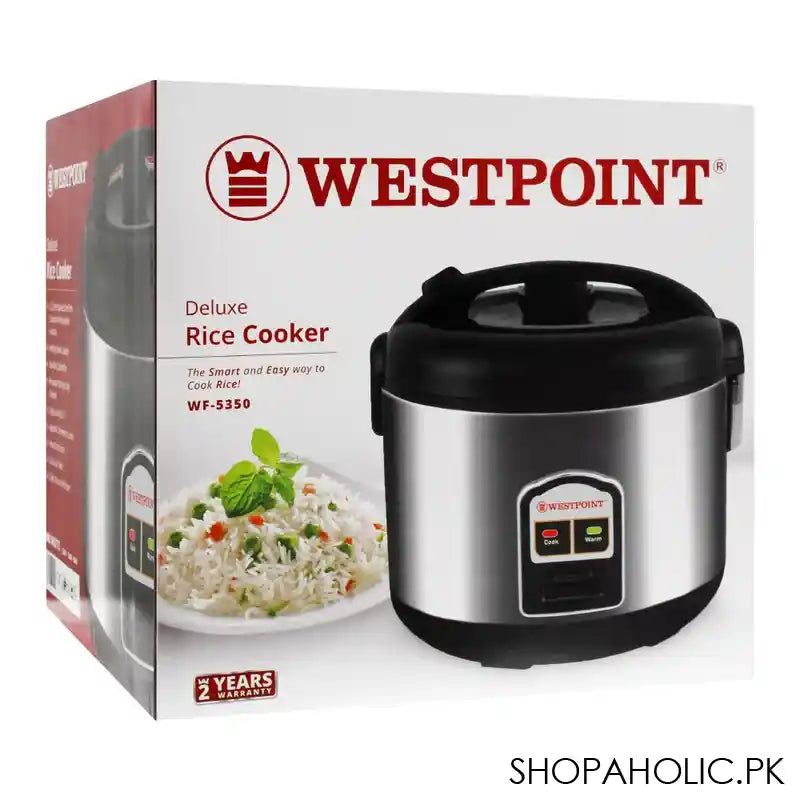 West Point Deluxe Non-Stick Rice Cooker, 2.2L, 900W, WF-5350 - Image 2