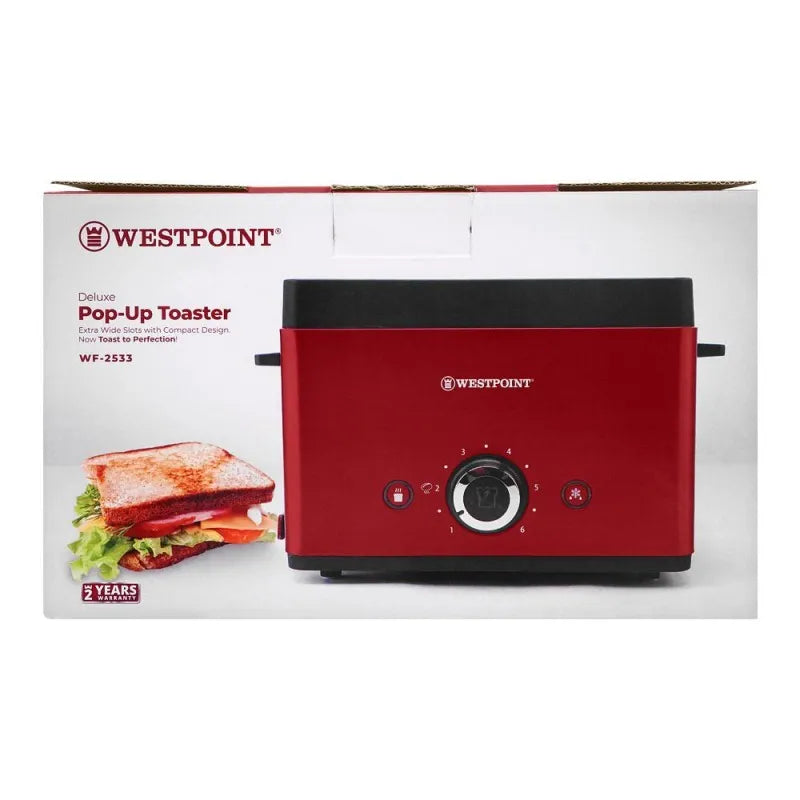 west point deluxe pop up toaster, 850w, 220 240v, wf 2533 image2