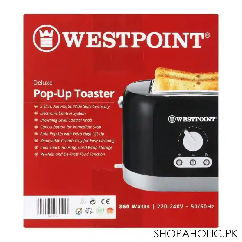 west point deluxe pop up toaster, wf 2538 image3