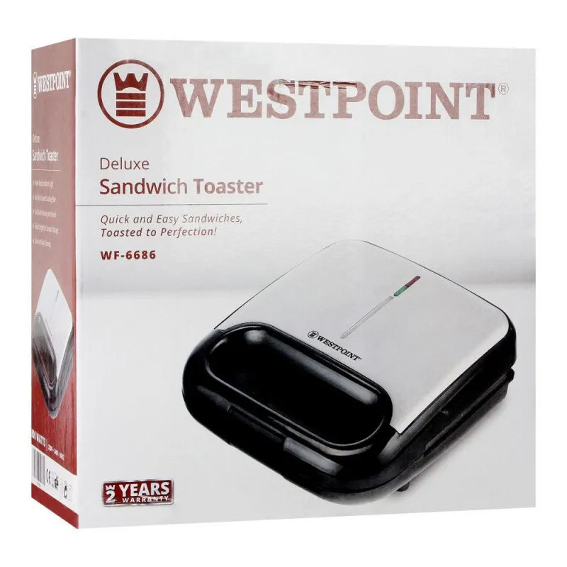 west point deluxe sandwich toaster, 800w, wf 6686 image2