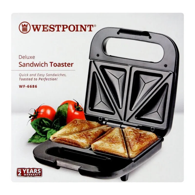 west point deluxe sandwich toaster, 800w, wf 6686 image3