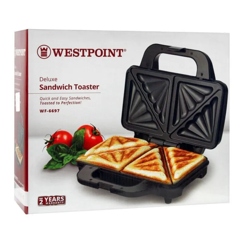 west point deluxe sandwich toaster, 900w, wf 6697 image2