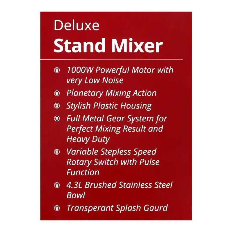 west point deluxe stand mixer, 4.3l, 1000w, wf 4616 image5