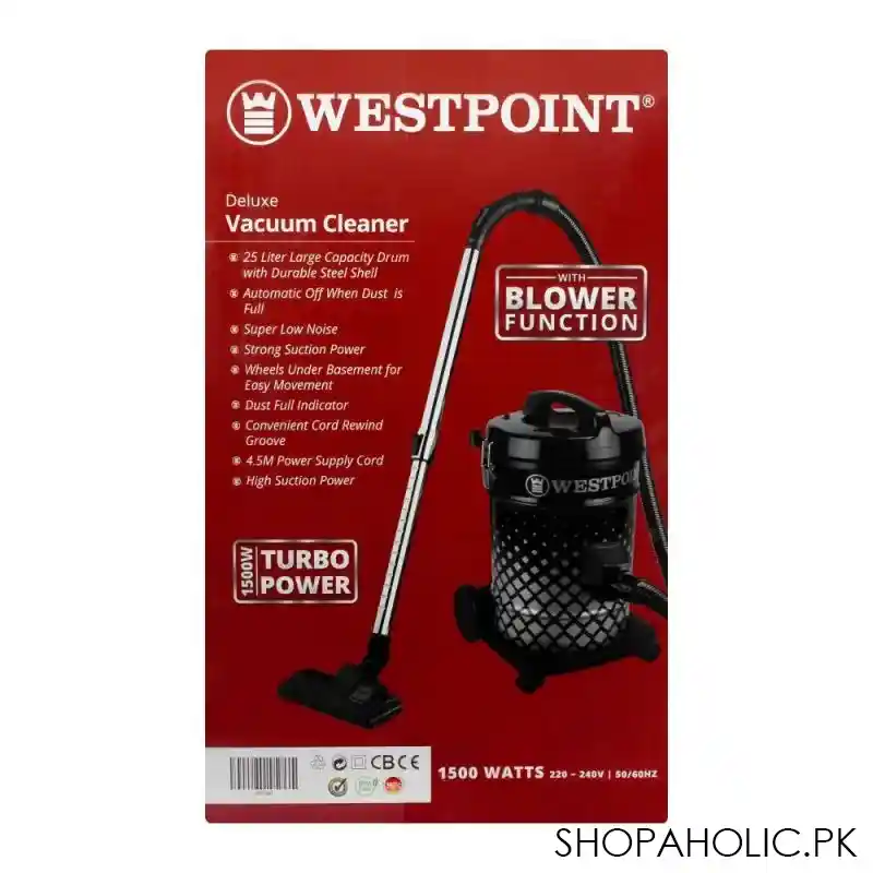 west point deluxe vacuum cleaner, 25l, 1500w, wf 960 image3