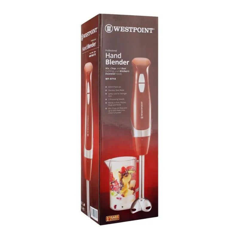 west point professional hand blender, 600w, 2 speed, wf 9714 image2