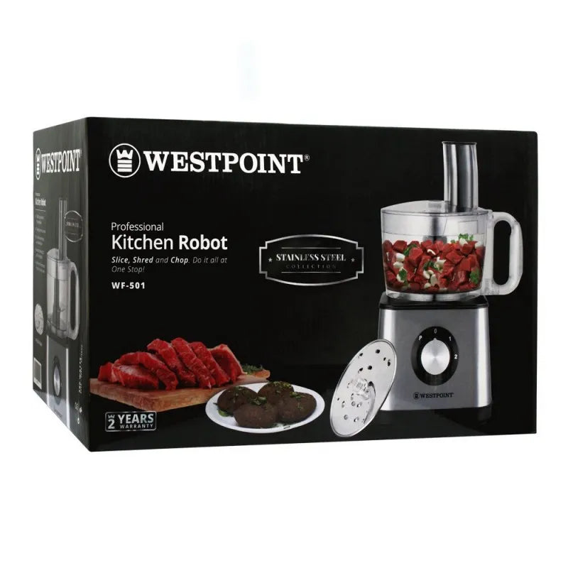 west point professional kitchen robot, slice + shred + chop, 500w, wf 501 image2