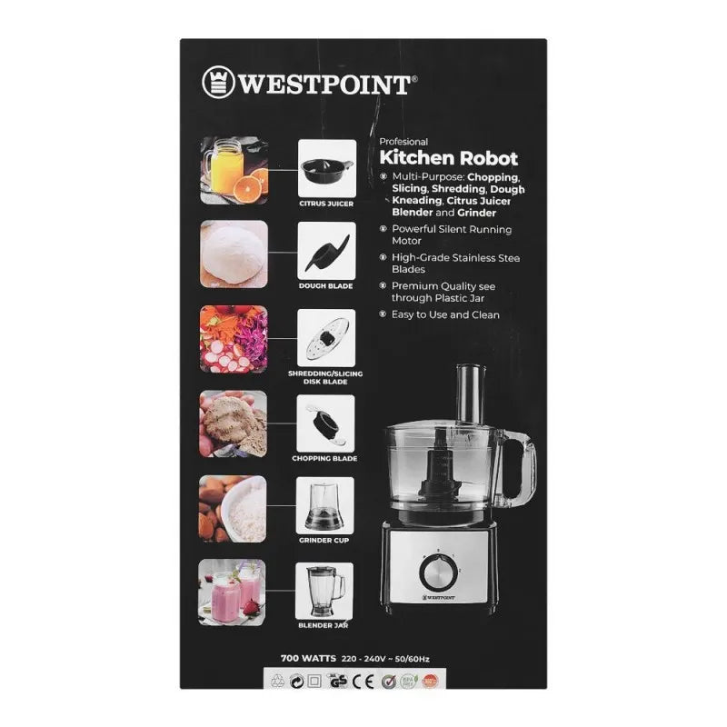 west point professional robot food processor, 700 watts, wf 8815 image3