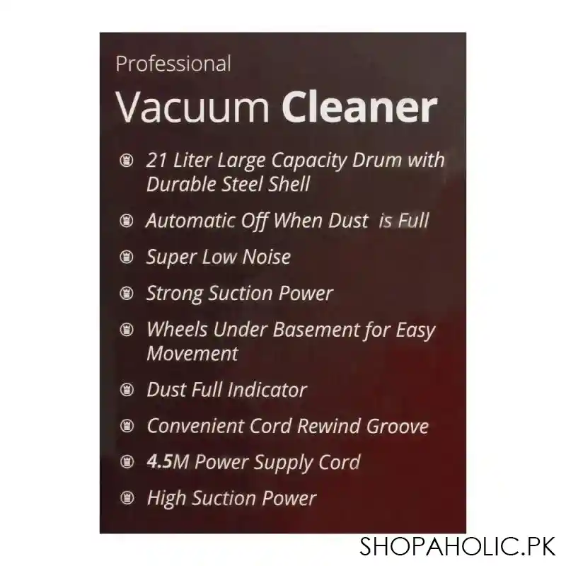 west point professional vacuum cleaner, 21l, 1500w, wf 102 image4