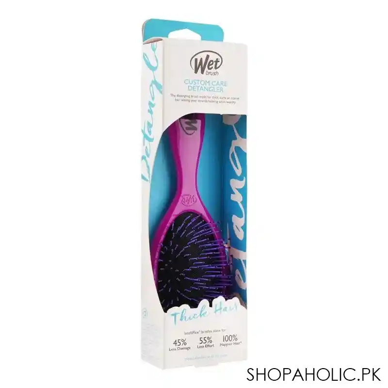 wet brush customer care detangler thick hair brush purple, bwr830ccpr image4