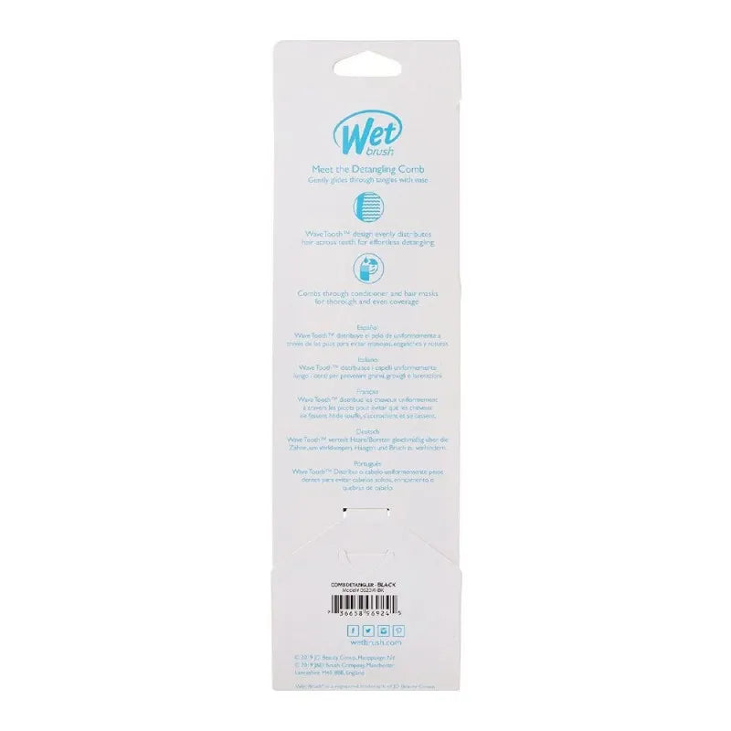 wet brush detangling comb, 0620w bk, black image4