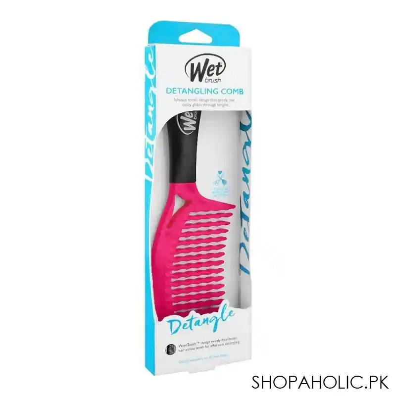 wet brush detangling comb, pink, 0620w pk image2