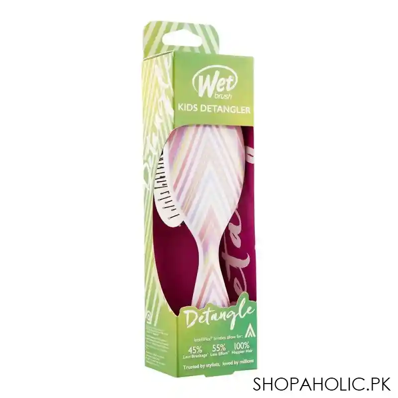 wet brush kids detangler hair brush stripe 2022, bwr837chev image4