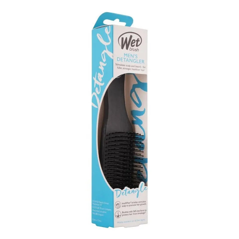 wet brush men's detangler hair brush, black leather, b838wbblack image2