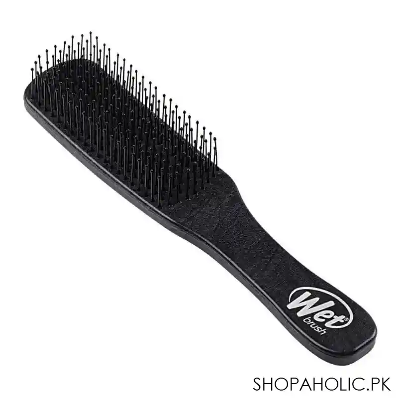 wet brush men's detangler hair brush, black leather, b838wbblack main image