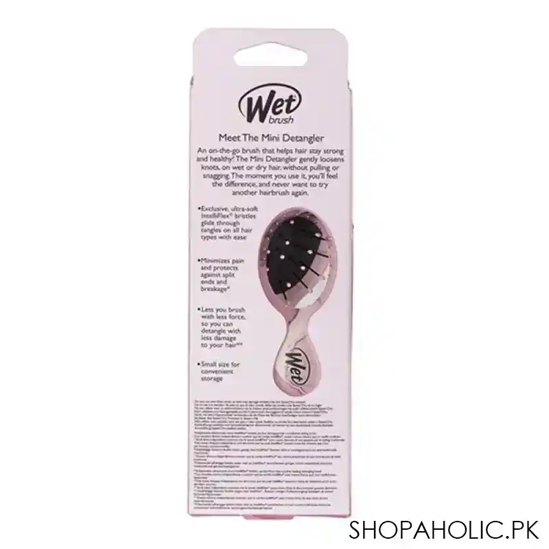 wet brush mini detangler hair brush terrain textures dusty rose, bwr832ttdr image5