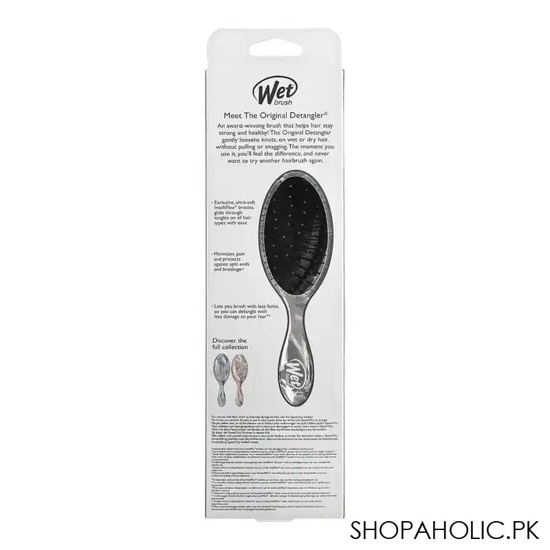 Wet Brush Original Detangler Hair Brush Metallic Marble-Onyx, BWR830MRON - Image 4