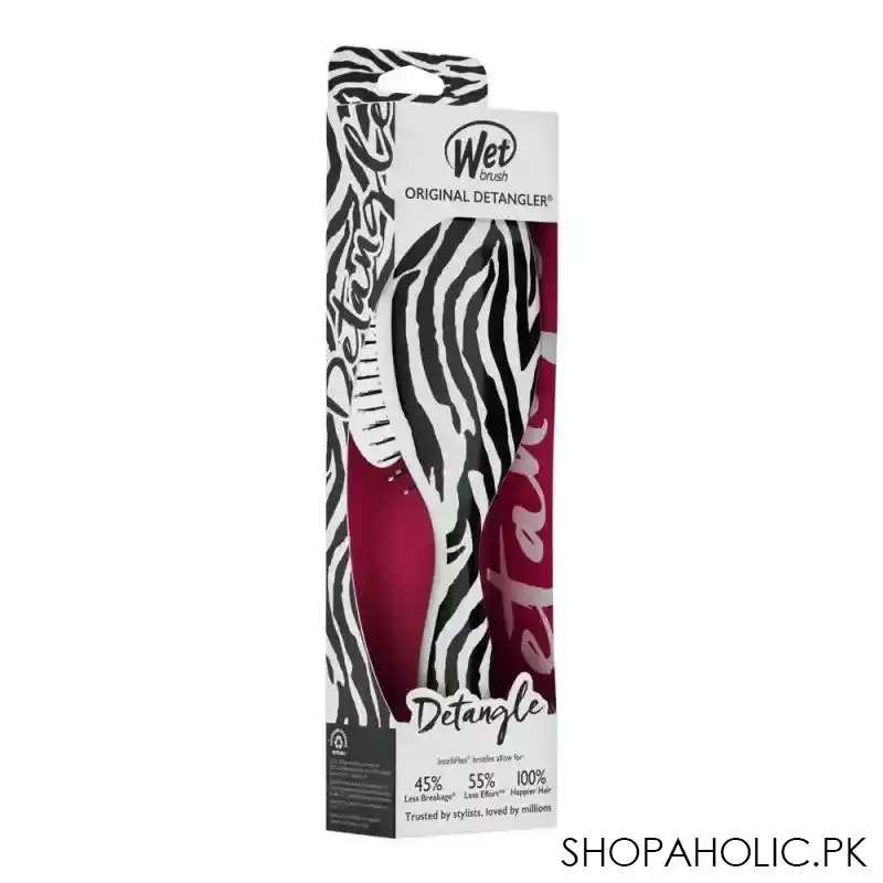 wet brush original detangler hair brush safari zebra 2022, bwr830safze image4