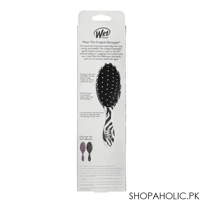 wet brush original detangler hair brush safari zebra 2022, bwr830safze image5