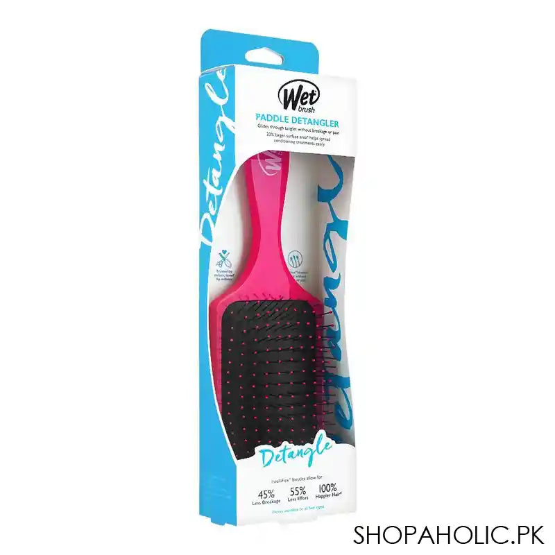 Wet Brush Paddle Detangler Hair Brush, Pink, BWR831PINK - Image 2