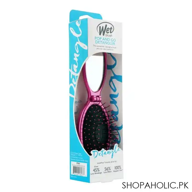 wet brush pop and go detangler hair brush, pink, bwr823ecpk image2