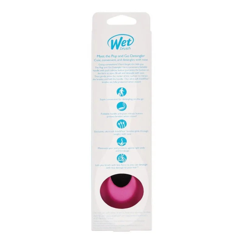 wet brush pop and go detangler hair brush, pink, bwr823ecpk image3