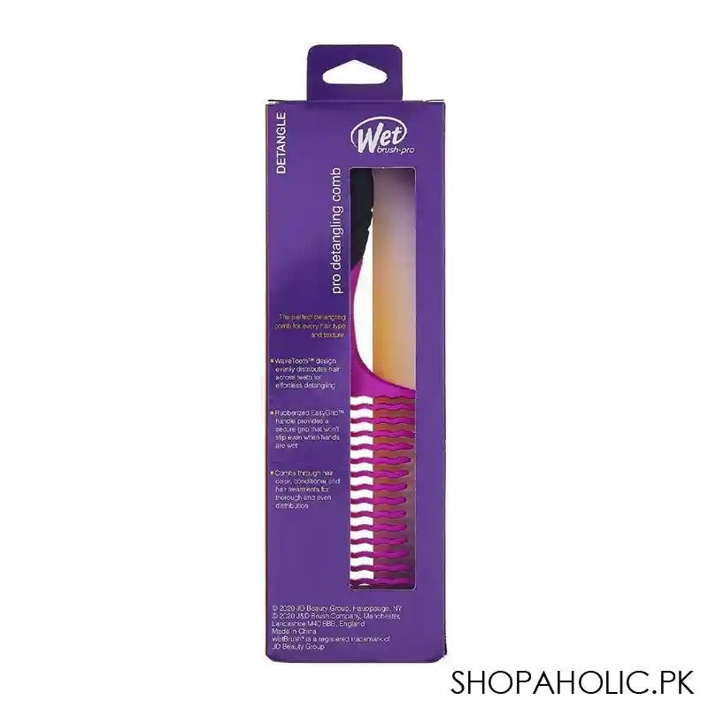 Wet Brush Pro Detangling Comb, 0620WPURPNW, Purple - Image 2