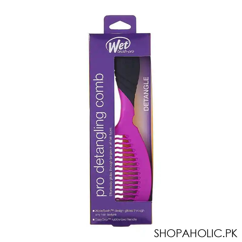 Wet Brush Pro Detangling Comb, 0620WPURPNW, Purple - Image 4