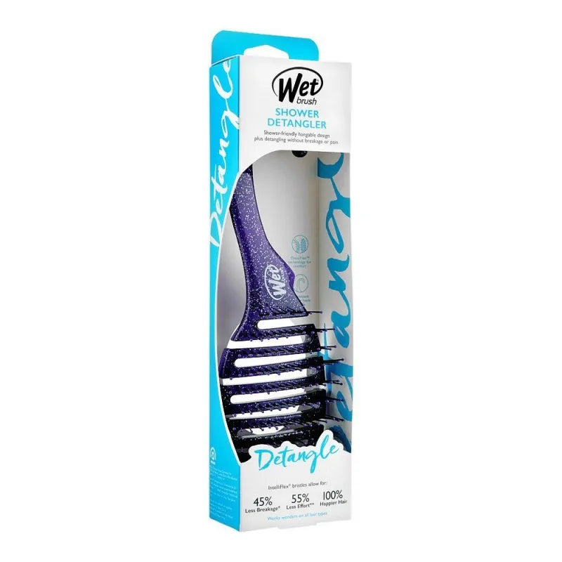 wet brush shower detangler hair brush purple glitter, bwr801purpgl image4