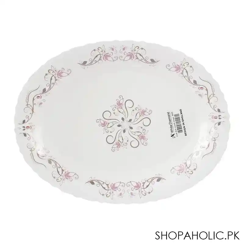 white diamond rice dish, 14 inches, no. 136 main image