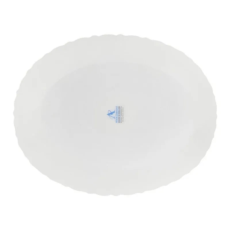 white diamond rice dish, 14 inches, no. 642 image2