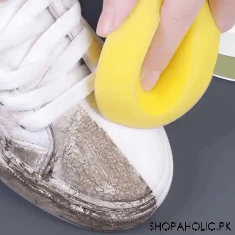 white shoe cleaner and polish with sponge image2