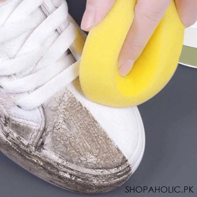 white shoe cleaner and polish with sponge image2