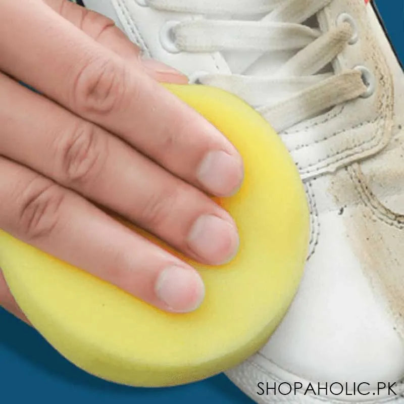 white shoe cleaner and polish with sponge image3