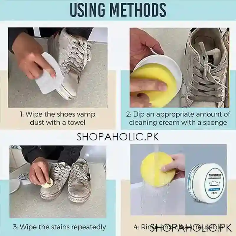 white shoe cleaner and polish with sponge image4