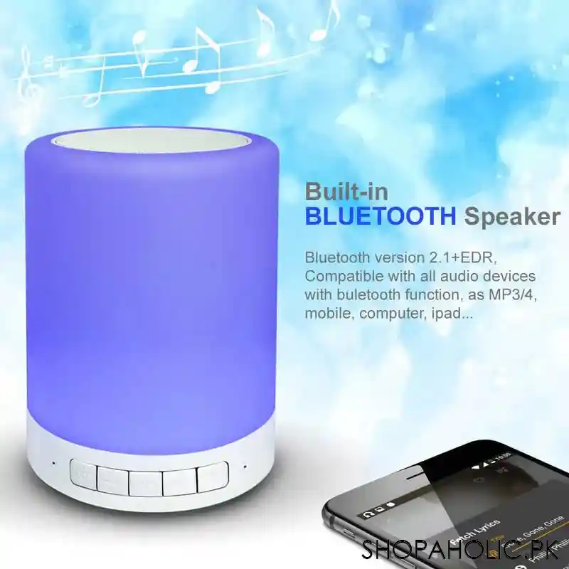 wireless bluetooth speaker with touch lamp image6