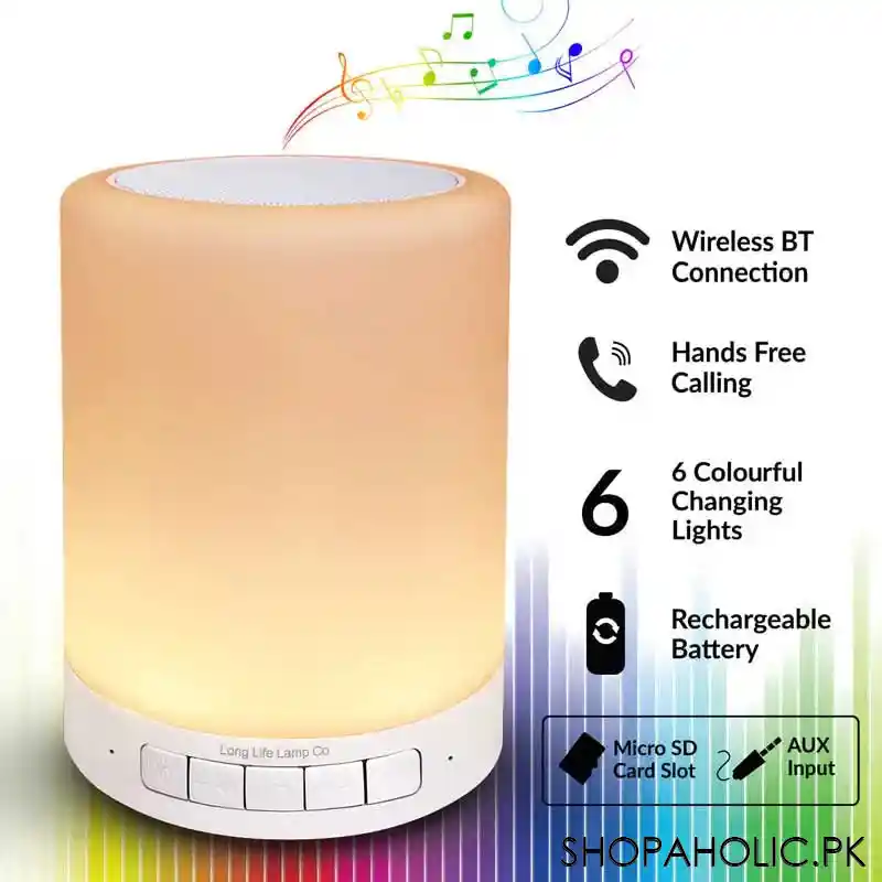 wireless bluetooth speaker with touch lamp image7