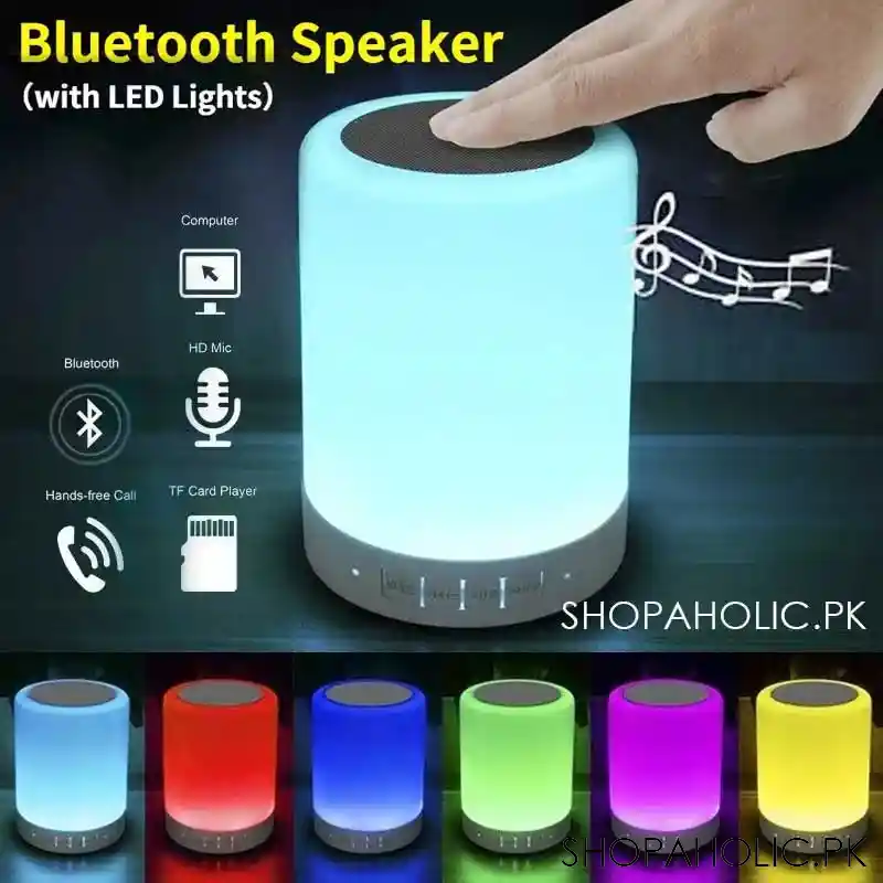 wireless bluetooth speaker with touch lamp main image