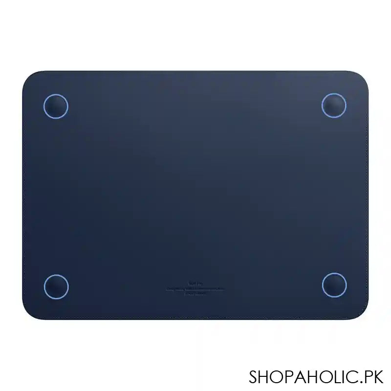 WIWU Skin Pro II Pu Leather Sleeve For Macbook Pro, 13" Air Navy Blue - Image 3