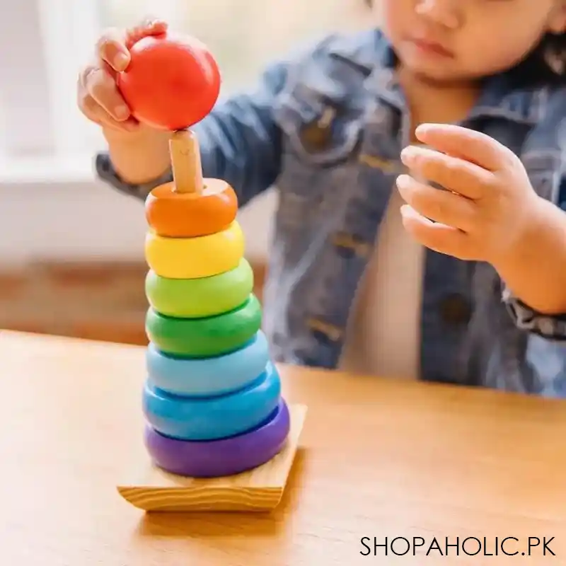 wooden rainbow stacker main image