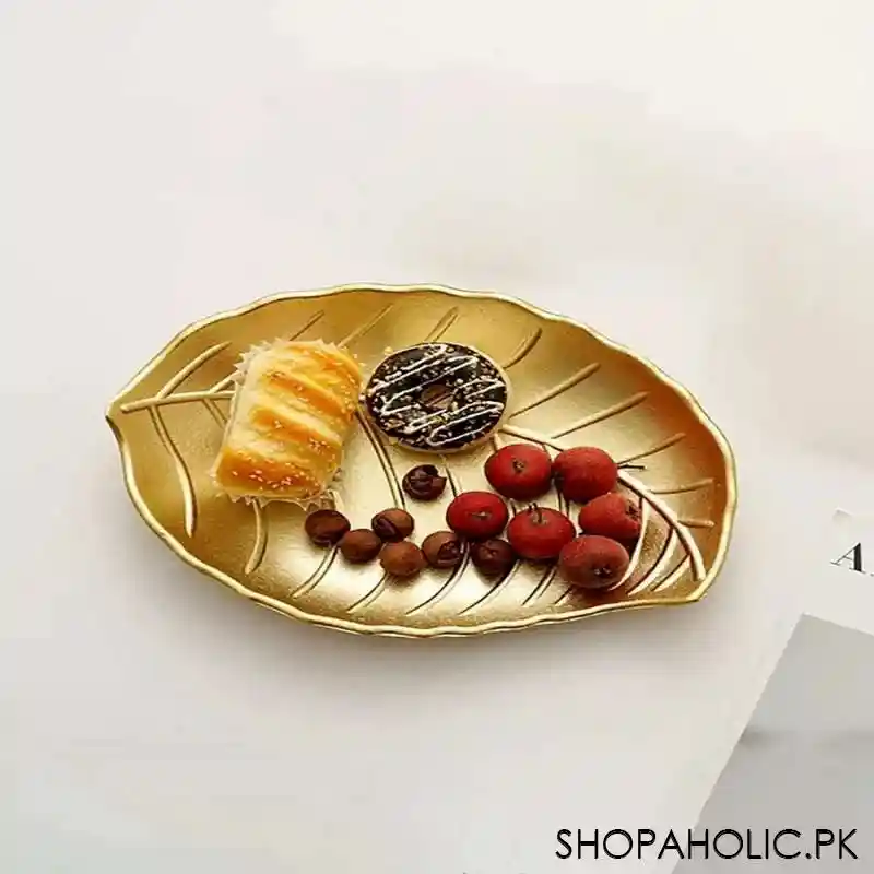 wooden table decoration leaf tray main image