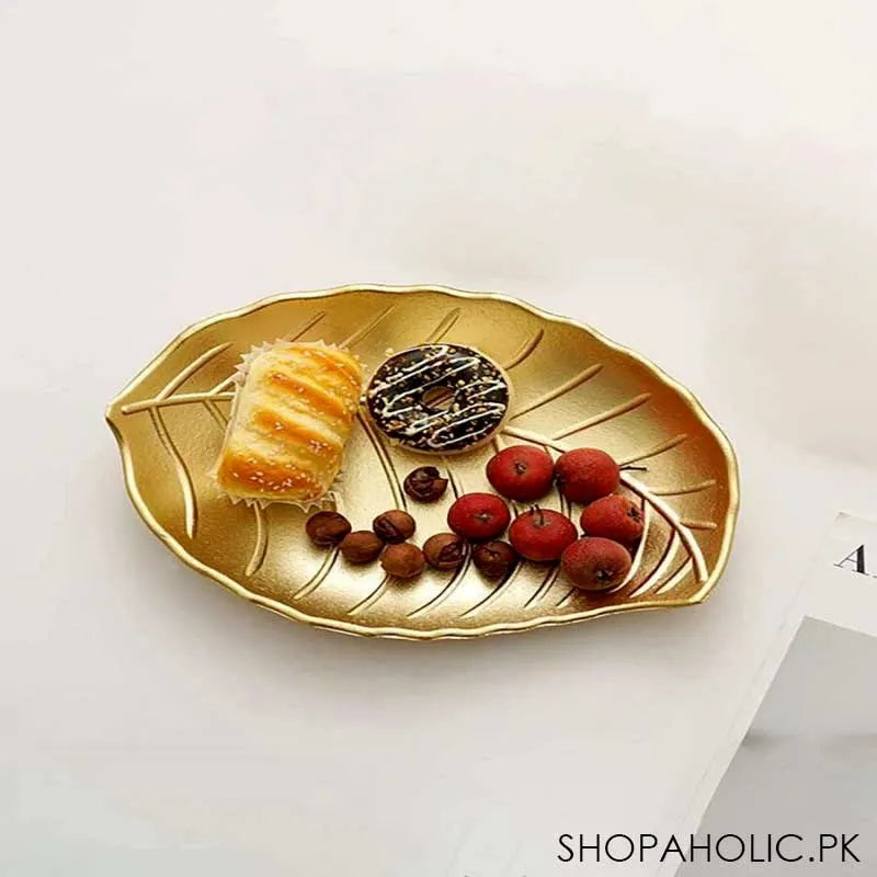 wooden table decoration leaf tray main image