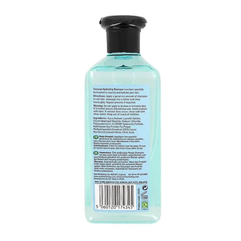 xhc coconut hydrating vegan shampoo, 400ml image2