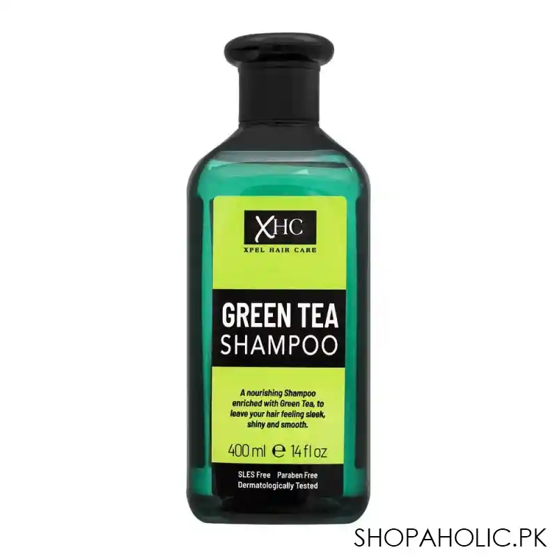 xhc nourishing green tea hair shampoo, paraben & sls free, 400ml main image