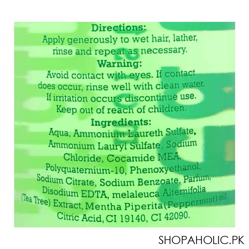 XHC Tea Tree Moisturising Shampoo, 400ml - Image 3