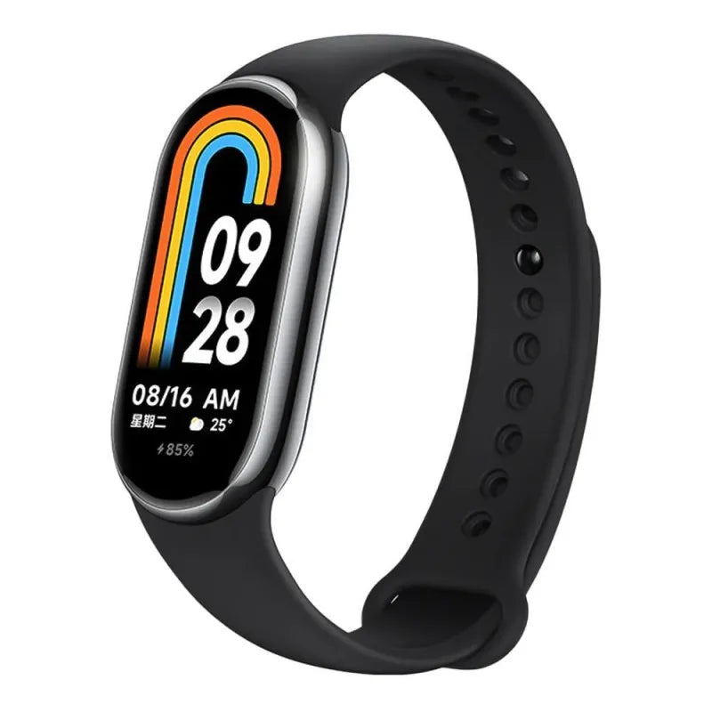 xiaomi men's smart band 8, black metal case with black silicone strap, m2239b1 main image