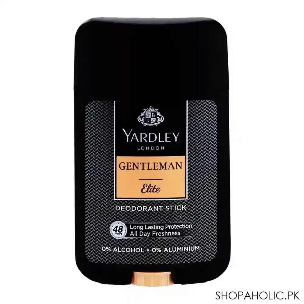 yardley gentleman elite deodorant stick, 0% alcohol, 50ml main image